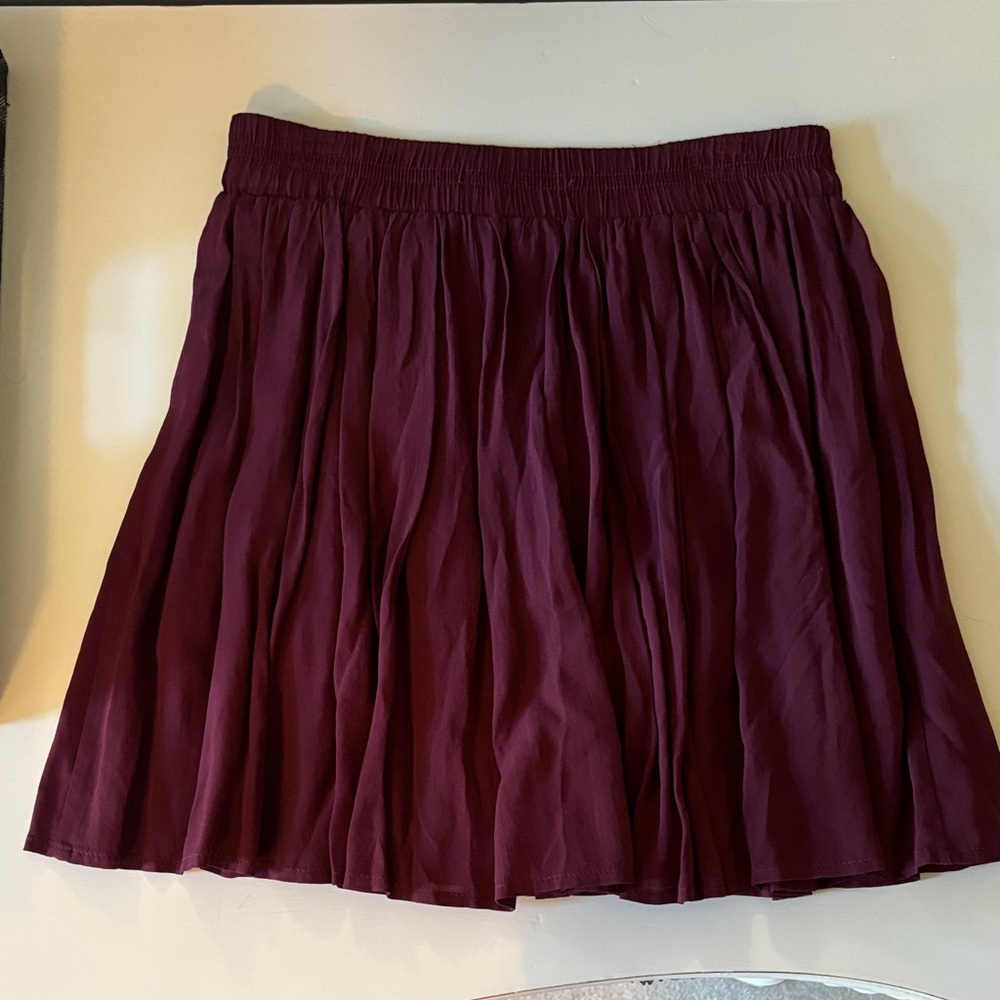 Brandy Melville Deep Red A-Line Skirt